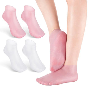 2 Pares de Meias de Silicone para Cuidados com os Pés